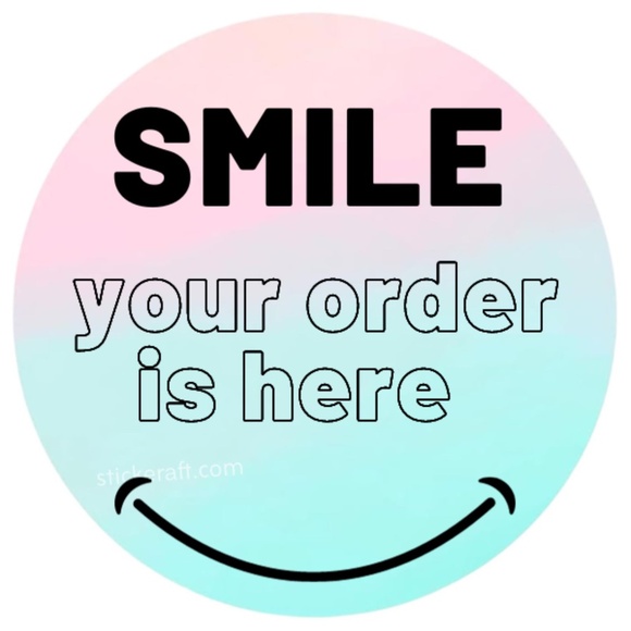 Smile Your Order Is Here Stickers - Round Packaging Labels - 100 Pcs Pack - Picture 5 of 13